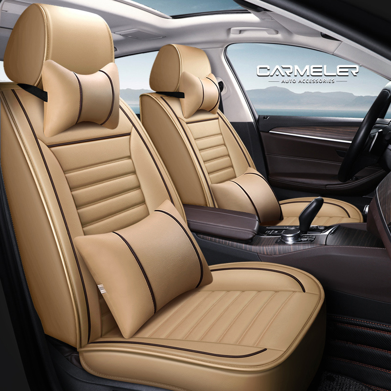 Skin-friendly New Fashion Personalized Printable Universal PU Leather Car Seat Cover