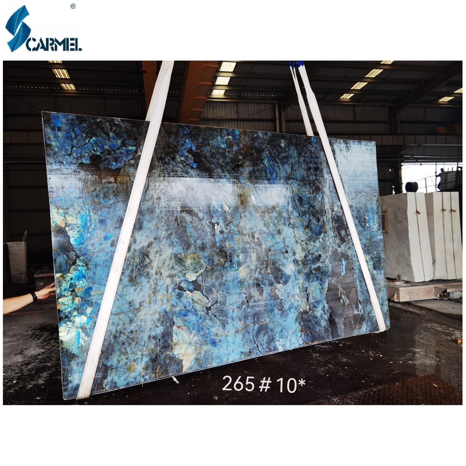 Polished New Arrival Decorative Stone Slab Blue Emerald Granite Labradorite Blue Granite For Interior Wall Floor Slabs and Tiles