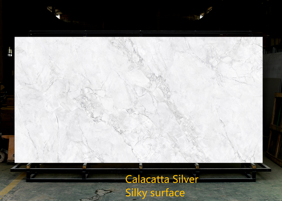 Silky Surface Arabescato Violet Stone Tiles Engineered Large Porcelain Slab Calacatta Gold Sintered Stone Slab