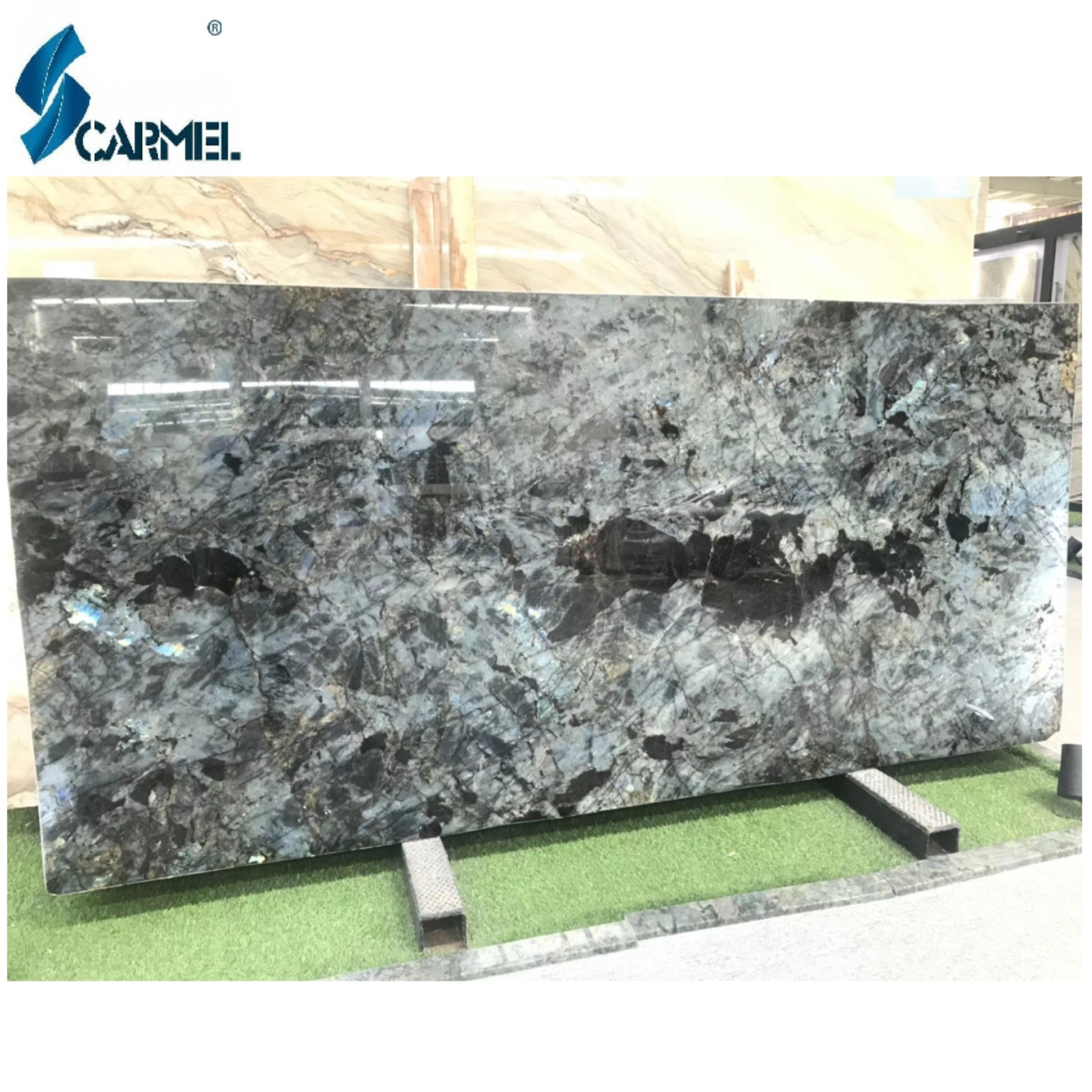 High Quality Marble Granite Slab Natural Polished Black Blue Emerald Pearl Granite Price For Kitchen Design