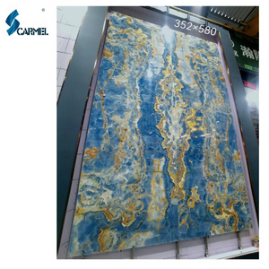 Low Price Beautiful Indoor Bathroom Background Cladding Natural Blue Onyx Marble Living Room White Color Wall Panel