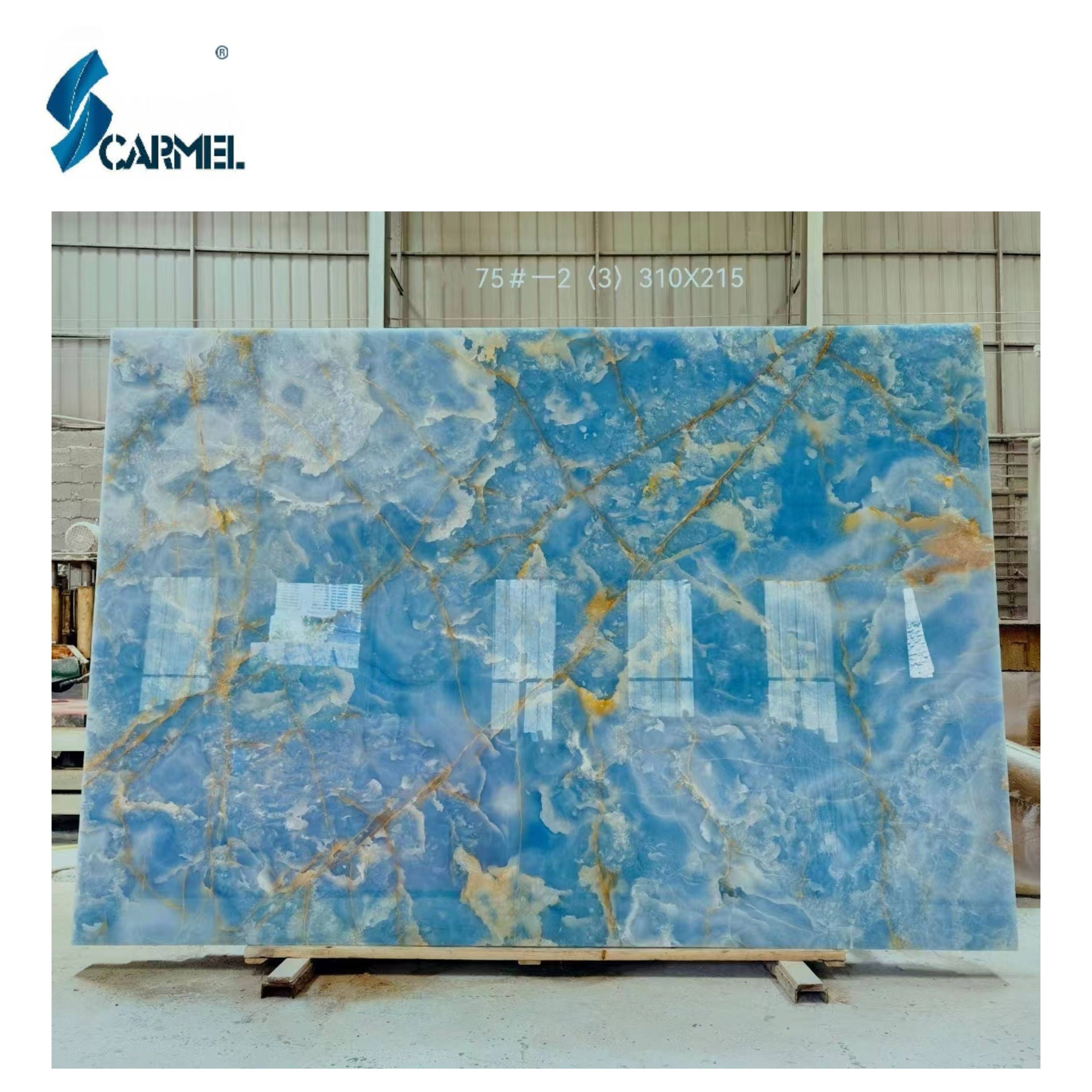 Nature Marble Blue Onyx For Background Wall Design,Blue Marble With Yellow Veins