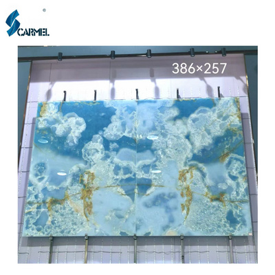 Backlit Wall Panels Translucent Blue Onyx Marble Slab Price