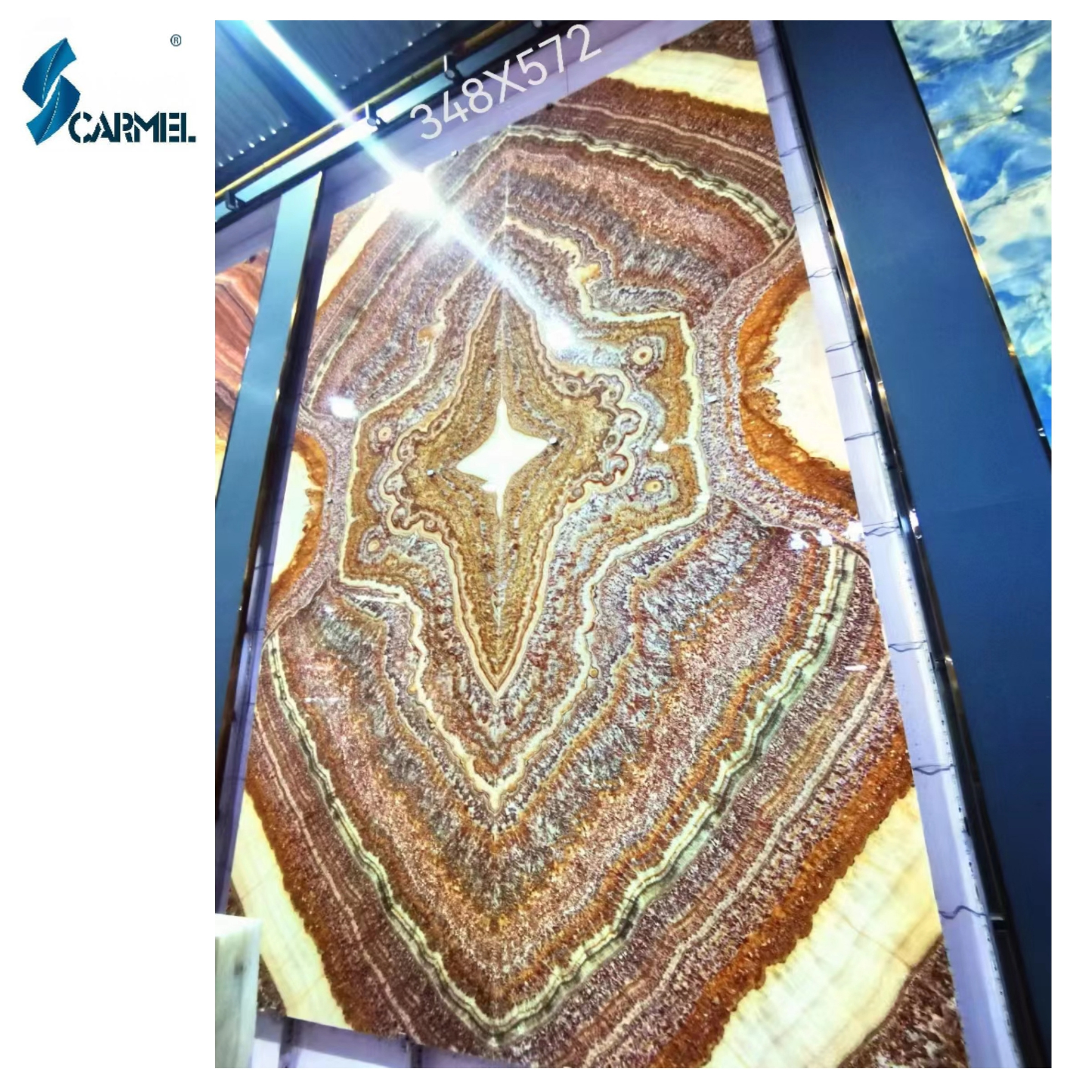 Chinese Factory Price Brown Onyx Marble Luxury Translucent Backlit Yellow Onyx Wall Panel