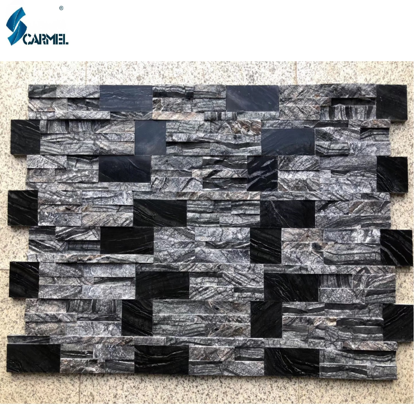 CARMEL Best Quality Wholesale Price Natural Stone Tiles Silver Wave Culture Stone Exterior Wall House Decoration Wall Cladding