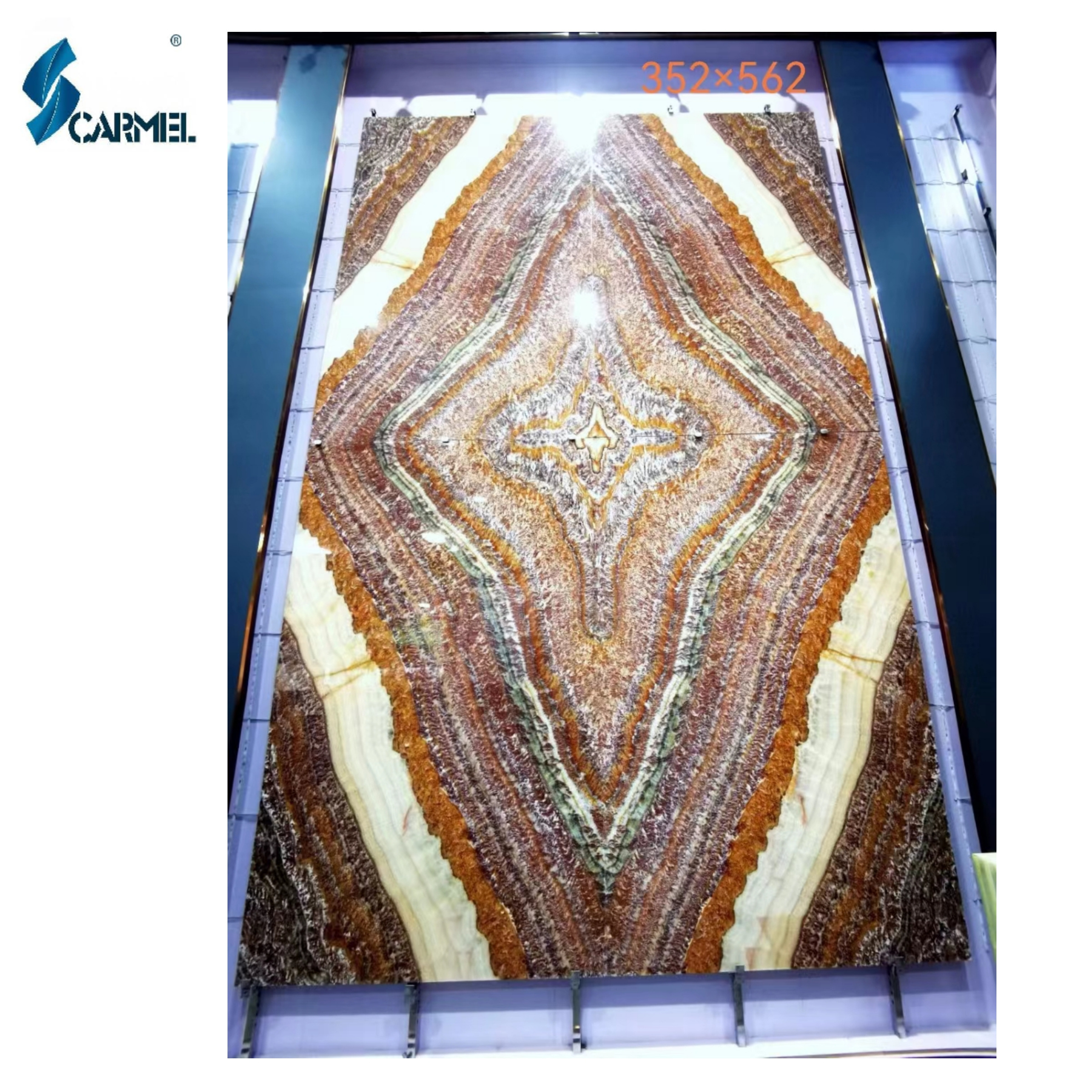 Chinese Factory Price Brown Onyx Marble Luxury Translucent Backlit Yellow Onyx Wall Panel