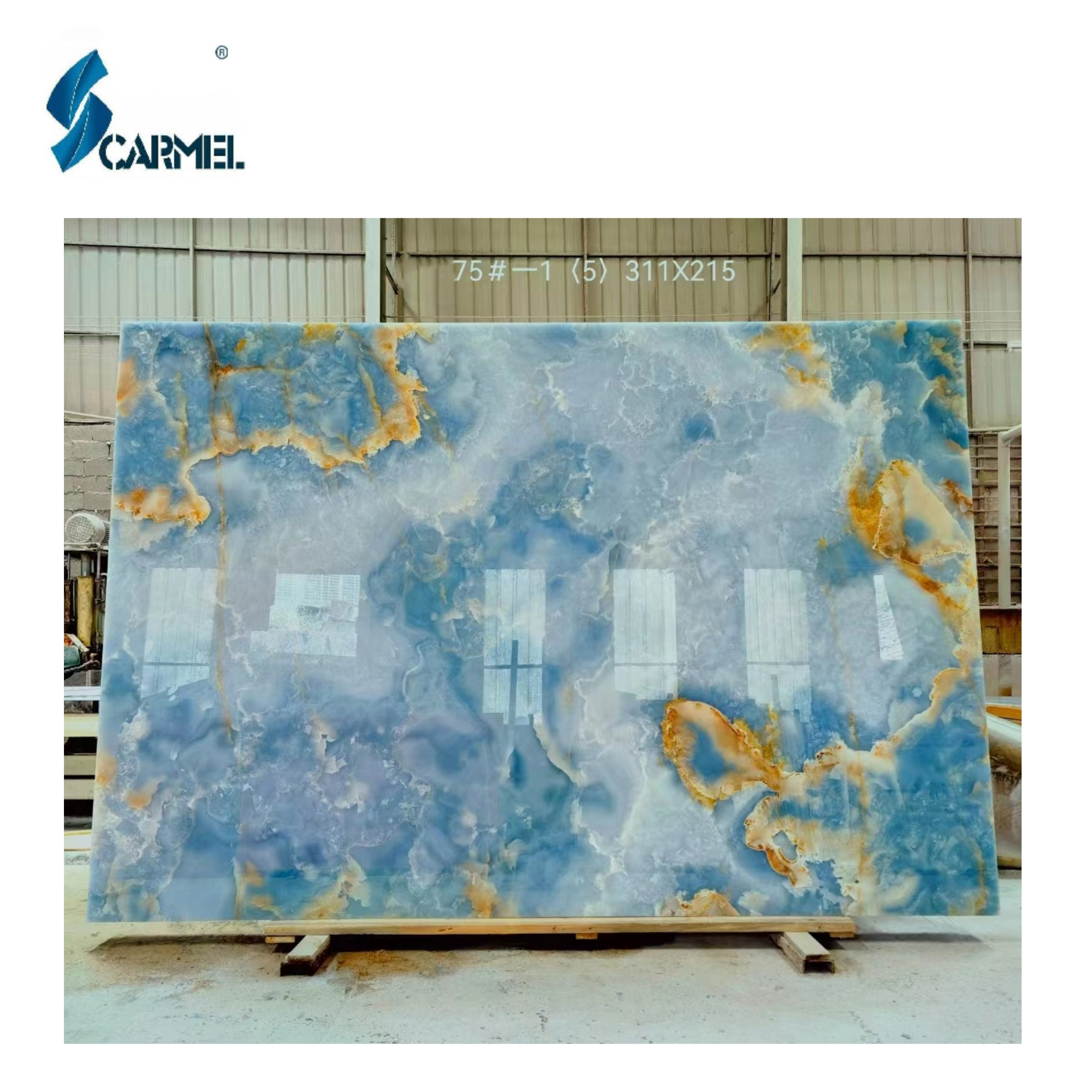 Nature Marble Blue Onyx For Background Wall Design,Blue Marble With Yellow Veins