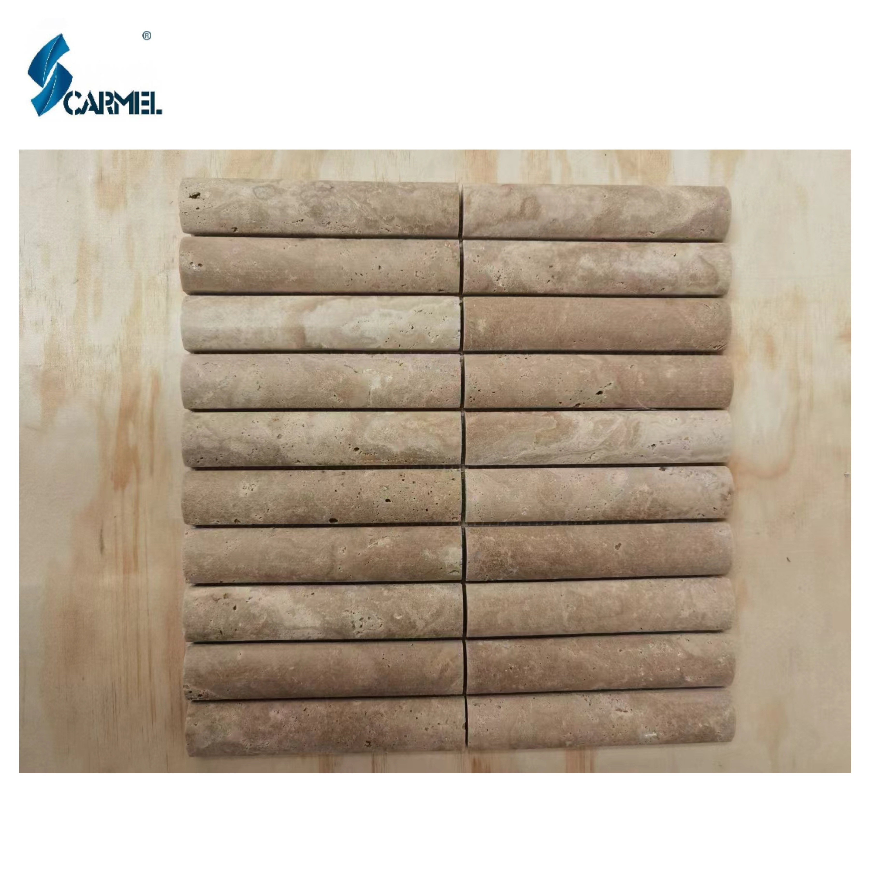 CARMEL STONE Mixed Material Marble Tile Kitchen Backsplash Factory Directly Sale Matte Natural Stone Curved Marble Tile Mosaic