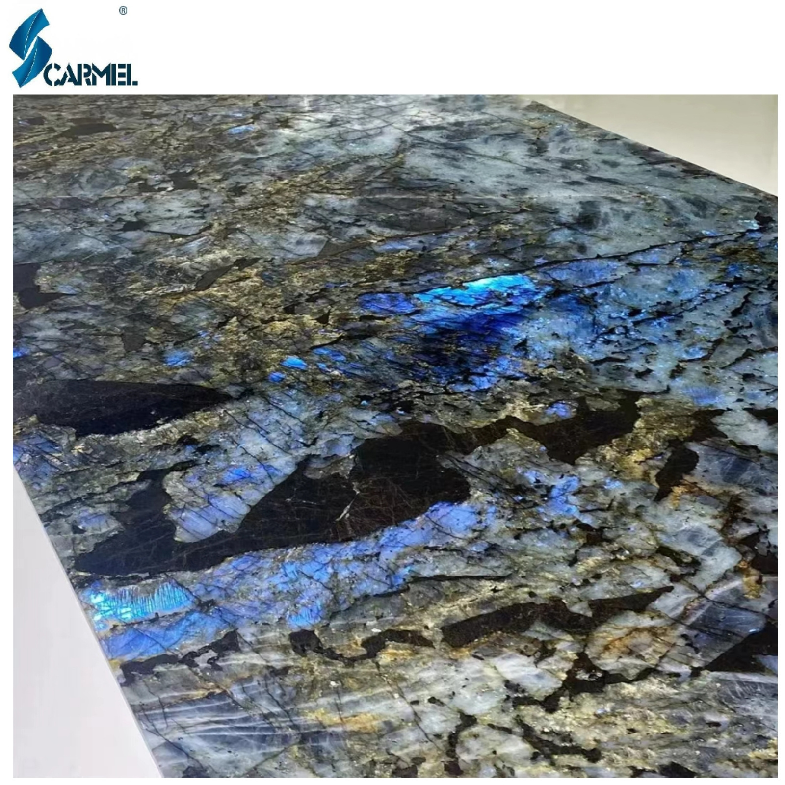 Polished New Arrival Decorative Stone Slab Blue Emerald Granite Labradorite Blue Granite For Interior Wall Floor Slabs and Tiles