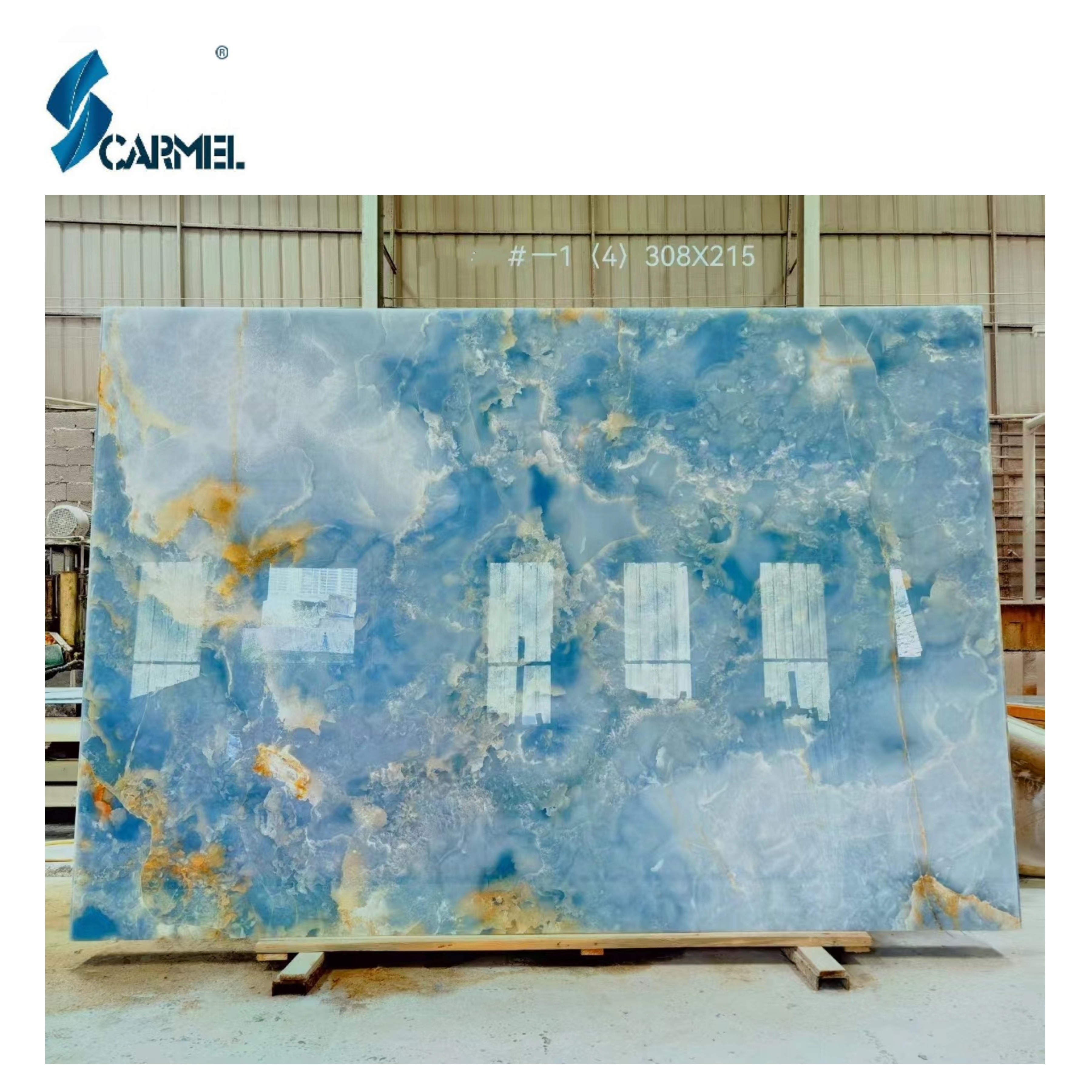 Nature Marble Blue Onyx For Background Wall Design,Blue Marble With Yellow Veins