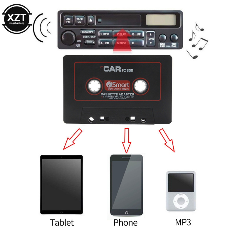 Amazon Hot Products Car Stereo Audio Cassette Tape Adapte Wireless Mini Music Radio Audio Car Mp3 Player For Android