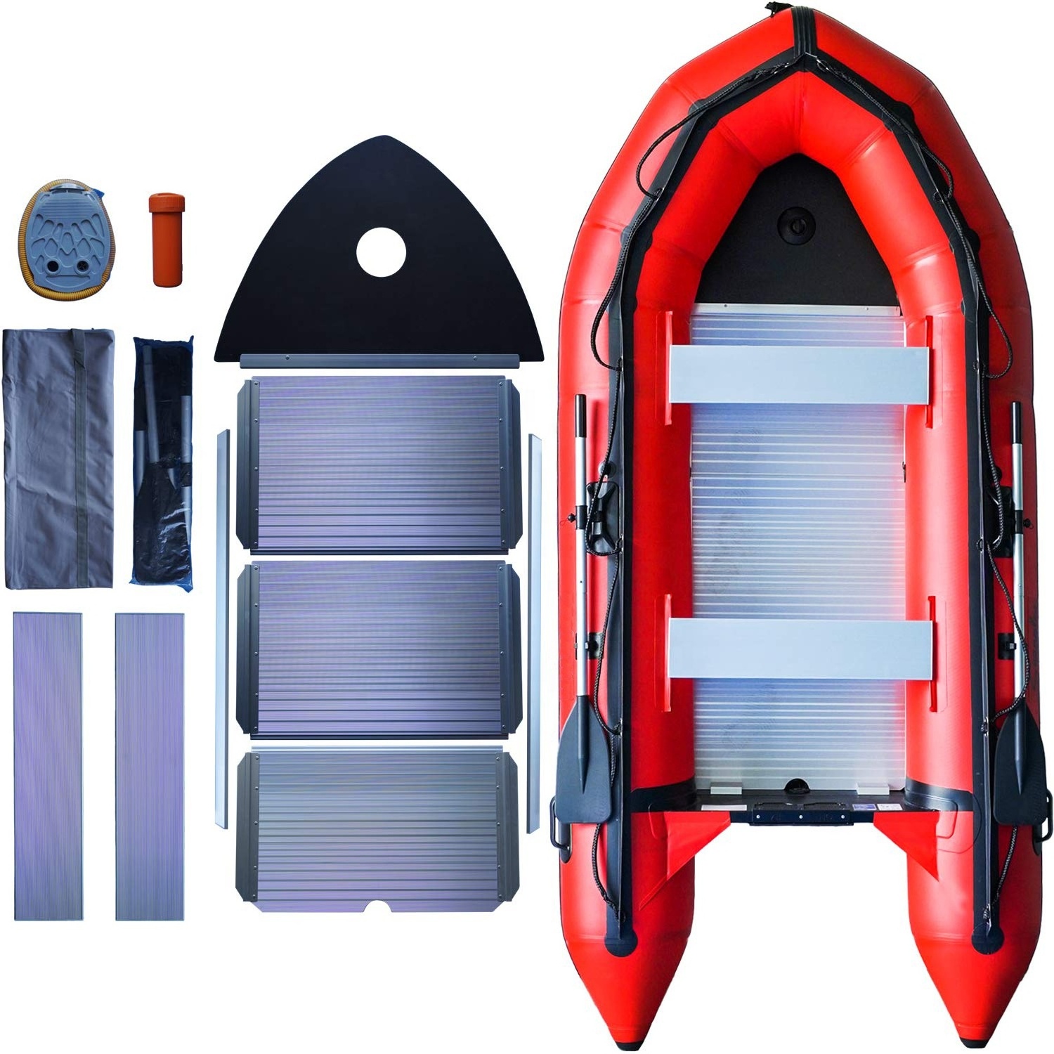 12ft 390cm High Quality PVC Foldable Inflatable Rubber Boat Rowing Boats For Fishing