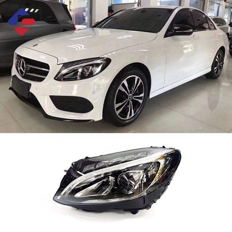 W205 Original Headlight C200 C180 C260 C300 Upgrade Headlamp for Mercedes Benz 15-17 C class Doordash Light