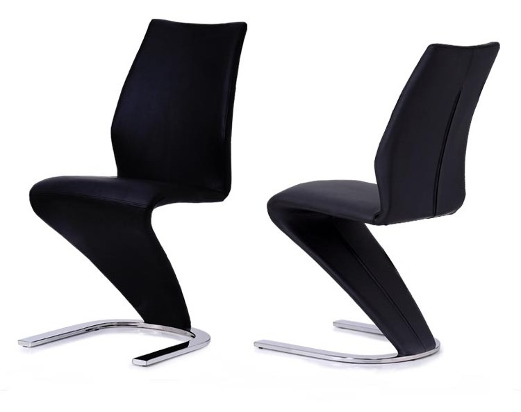 Luxury Z Modern Leather Dining Chair for Wholesale Home Furniture Black Dining Chair