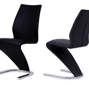 Luxury Z Modern Leather Dining Chair for Wholesale Home Furniture Black Dining Chair