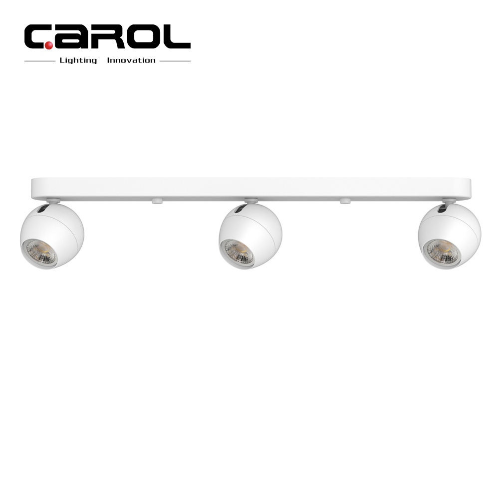 Ceiling recessed aluminum mini gu10 mr16 rail 3 wires spot light par 30 led track light housing gu10 track light grey