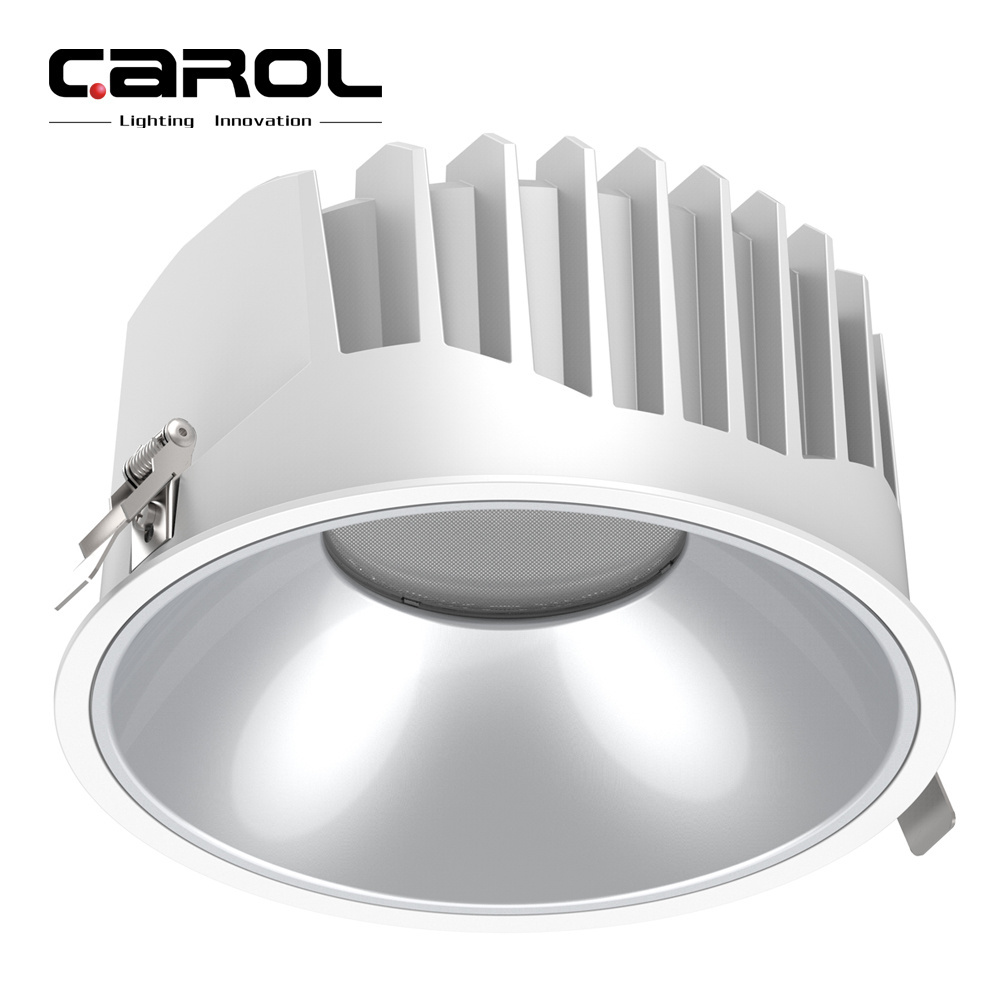 High brightness aluminum alloy ip65 ip44 smart black down light 30w recessed cob downlight lamp 12 watt led ceiling spotlight