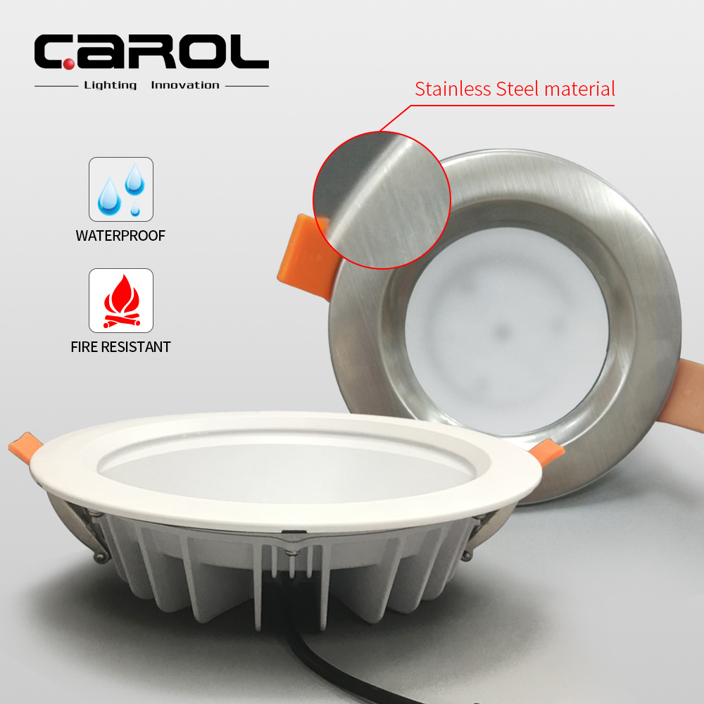 Carol ultra slim aluminum fixture fireproof 10w 12w 15w saa flat outdoor led downlight ip65 spotlight