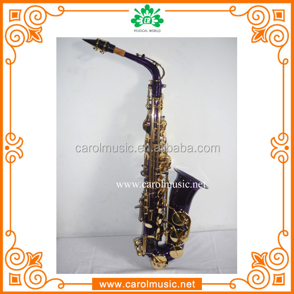 AS017 New Professional Purple Body Eb Alto Sax Saxophone with Accessories