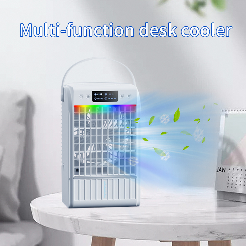 Mini personal evaporative air cooler solar air conditioner fan portable 1500ml air water cooler for home