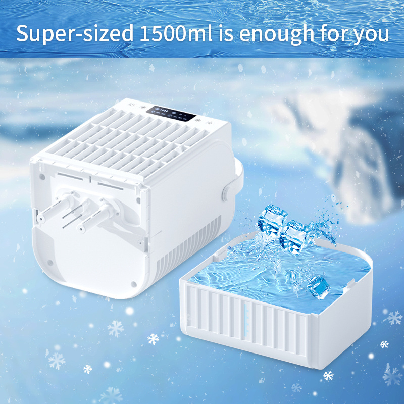 Mini personal evaporative air cooler solar air conditioner fan portable 1500ml air water cooler for home