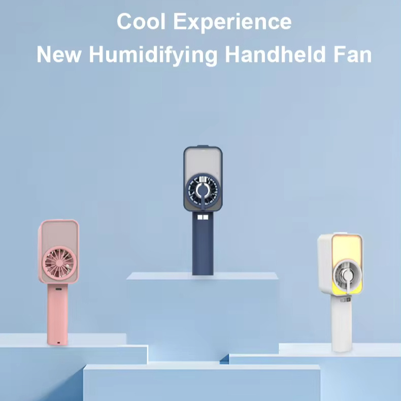 3 Speed Personal Portable Outdoor Humidifying spray Cold Wind Fan Sport Hands Free Mini Fan USB Mini Handy Fan