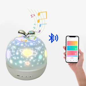 Kids Night Light 360-degree Rotating Star Moon Projection Lamp For Baby Kids Adult Bedroom Living Room