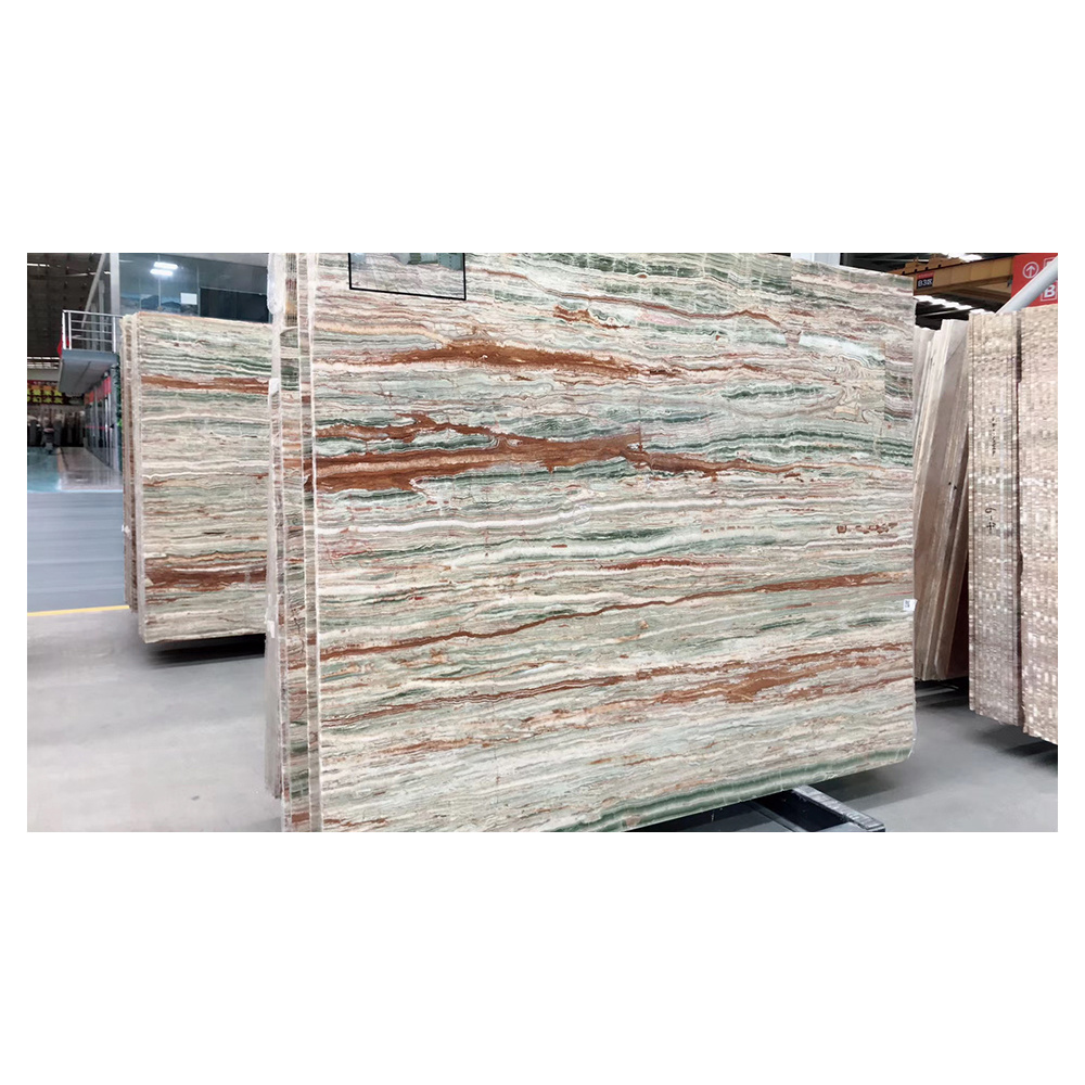 Factory Price  Green Onyx Slab Customized Size For Wall cladding