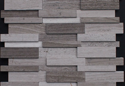 Chinese Wooden Grain  Mesh Marble Mosaic 3D Wall Backsplash Tiles