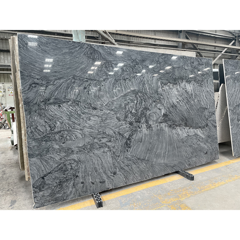 Natural real Black London Grey Quartzite stone Slabs for  cabinet bar counter top