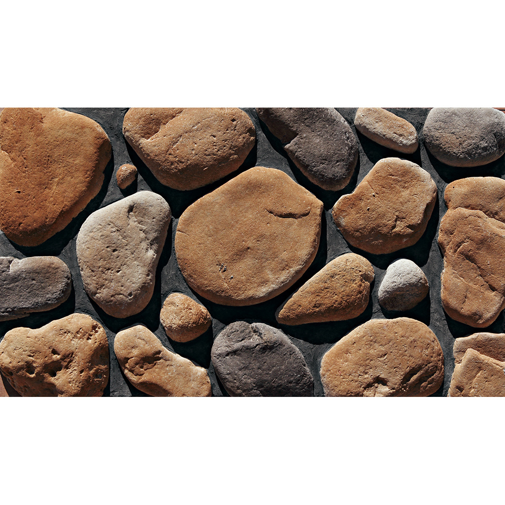 artificial pebbles landscape stone outdoor stone wall tile cobblestone ceramic tiles faux river rock for garden sream stone