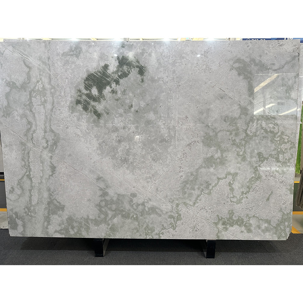 Customized luxury light green marble and quartzite for hotel and villa floor or wall tile and counter top