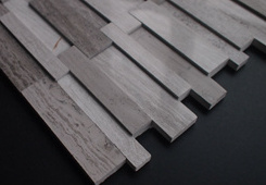 Chinese Wooden Grain  Mesh Marble Mosaic 3D Wall Backsplash Tiles