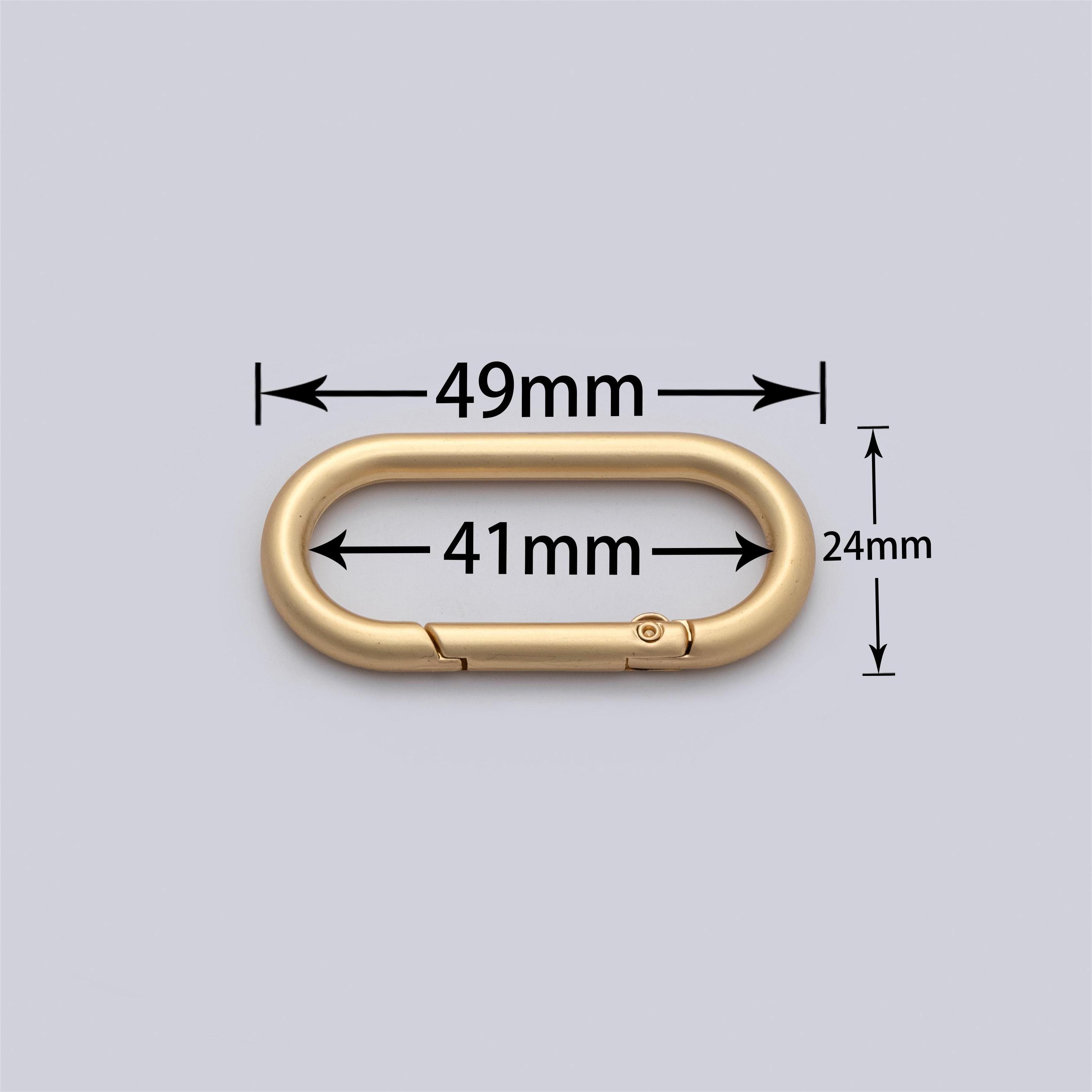 OEM manufacturer high quality zinc alloy bag accessories metal oval ring gold plated spring lock ring for handbag