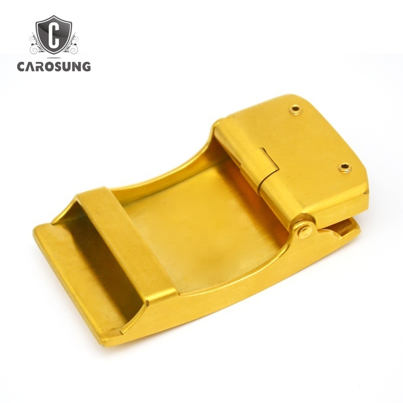 Carosung Factory Hot Sale 316I Golden Screw Stainless Steel Belt Buckle  Gold Buckles For Mens Belts