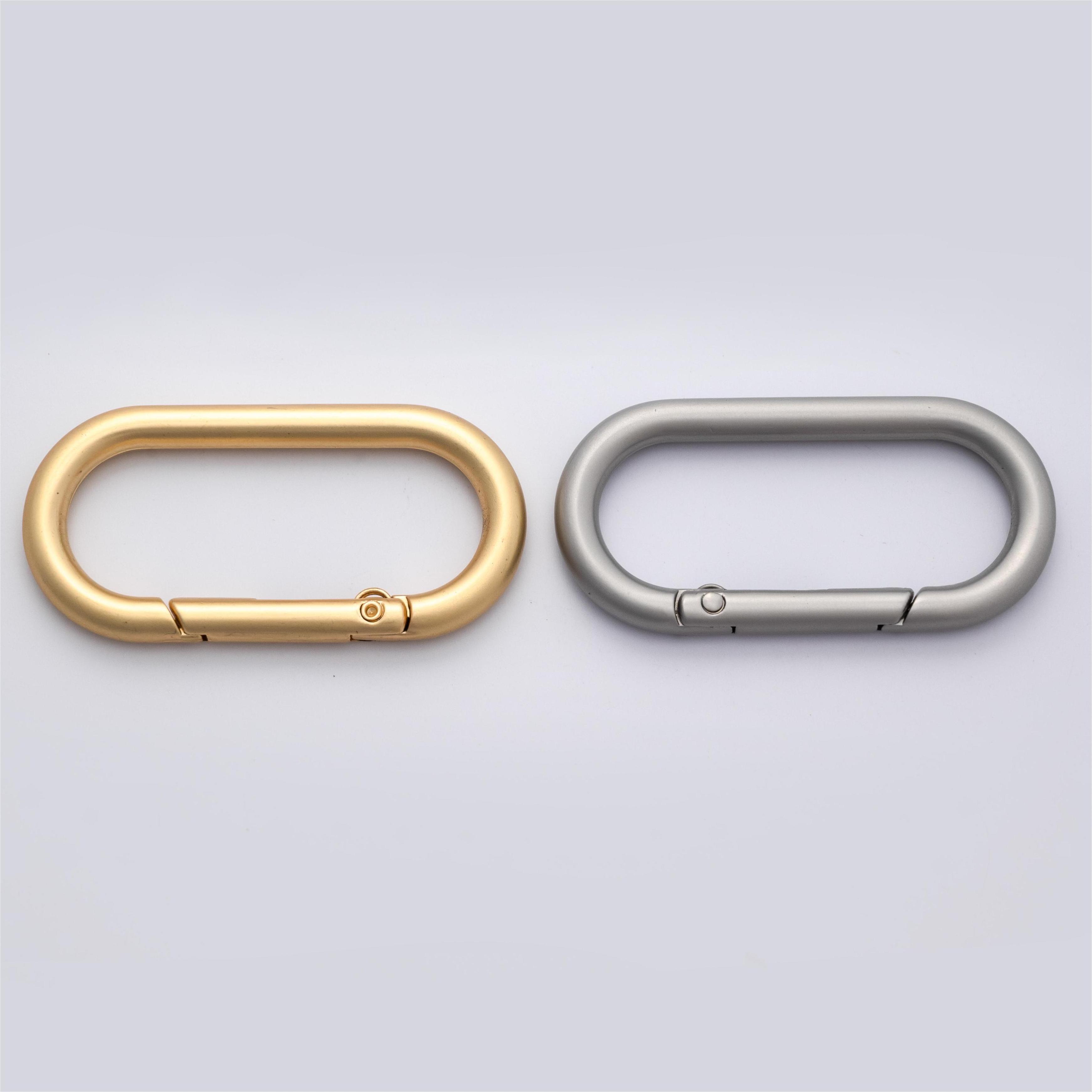 OEM manufacturer high quality zinc alloy bag accessories metal oval ring gold plated spring lock ring for handbag