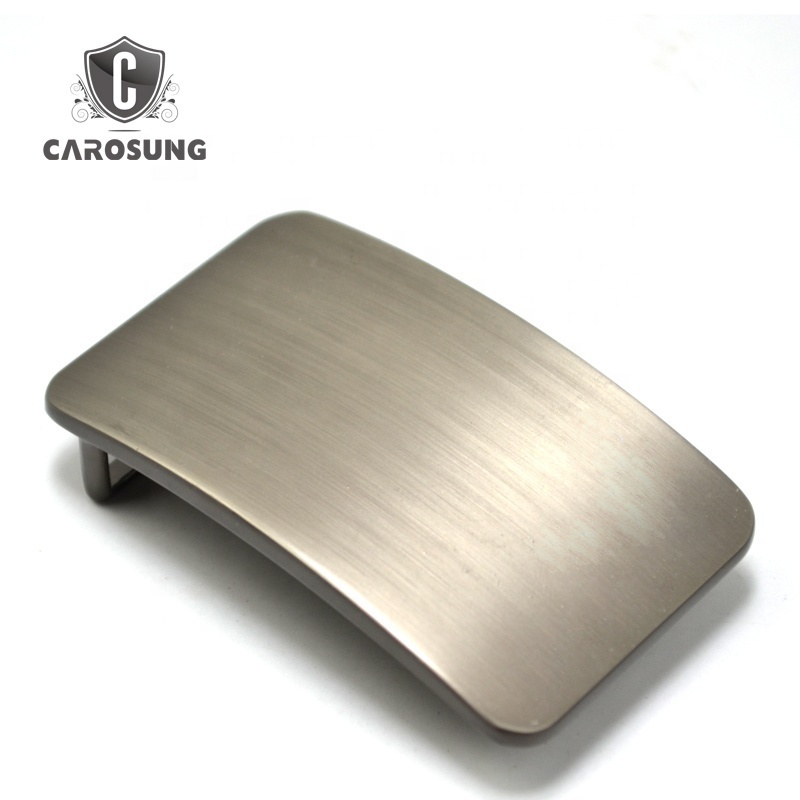 Guangzhou hardware brushed custom made name plate belt buckles custom logo belt buckles metal