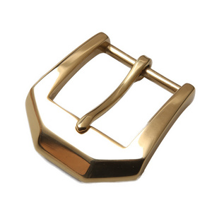 2023 Carosung 1.6"(40mm) Solid Brass Single Prong Square Belt Buckle Wholesale Polished Shiny Gold Color 30mm Brass Pin Buckles