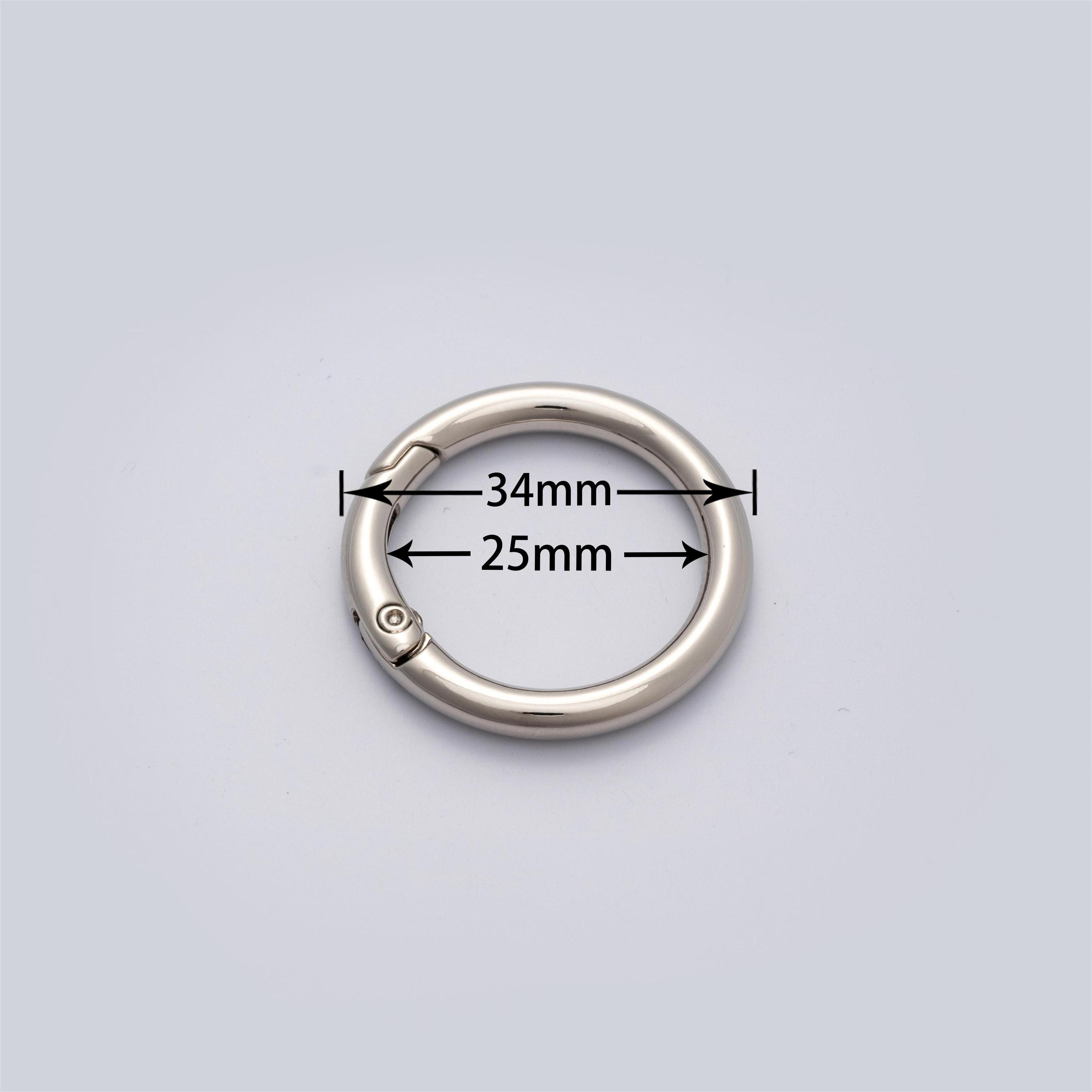 OEM manufacturer high quality zinc alloy bag accessories metal oval ring gold plated spring lock ring for handbag