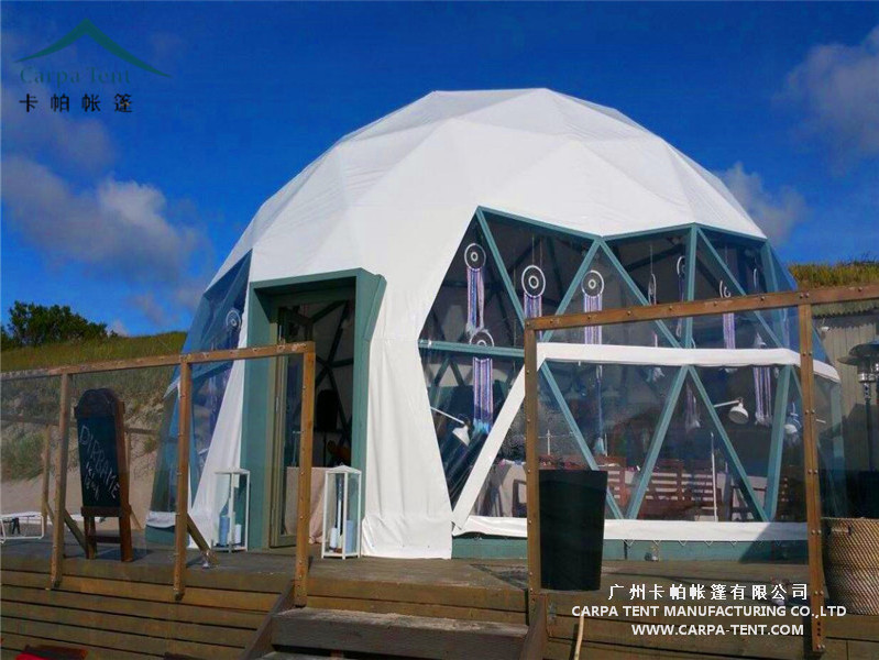 steel frame tent prefab dome house tents camping outdoor waterproof