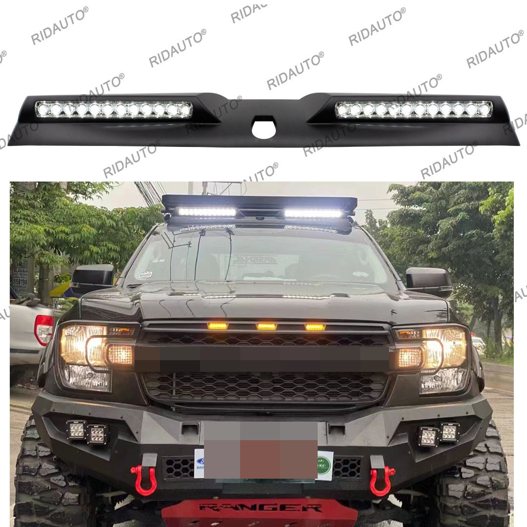 CooL White color LED Front Roof and Roof Spoiler Light Bar suitable for 2012 onward FORD RANGER 4x4 led light bar