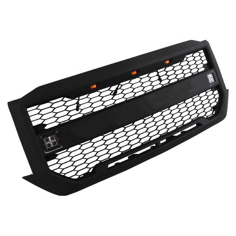 Black Front Grill Bumper Grille Fit For SILVERADO 1500 2016-2018  With Led Light Dropshipping Ship From USA