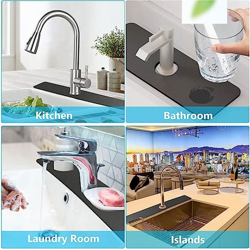 Super Fast Drying Soft  Sink Water Splash Guard Pad Kitchen Faucet Absorbent Mat