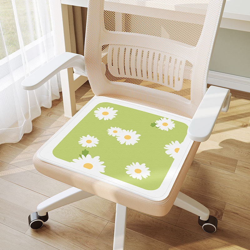 3D Breathable ice silk fiber sponge layer lovely design cool feeling chair mat seat cushions for bedroom study office