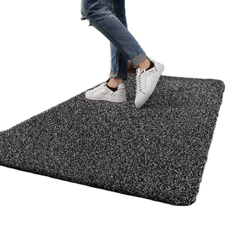 Tough coconut PVC rubber non-clip strong firm floor carpet rug door mat outdoor with environmental adhesive