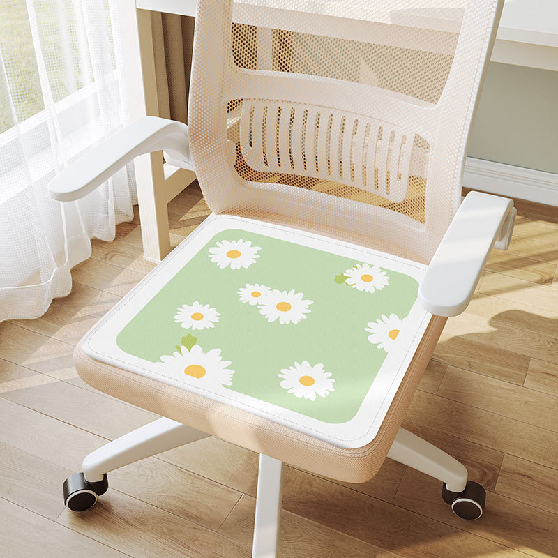 3D Breathable ice silk fiber sponge layer lovely design cool feeling chair mat seat cushions for bedroom study office