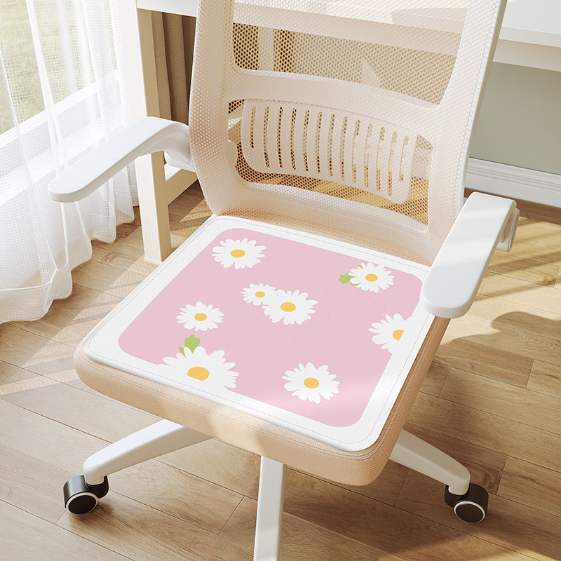 3D Breathable ice silk fiber sponge layer lovely design cool feeling chair mat seat cushions for bedroom study office