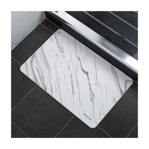 Non Slip Quick Dry Diatomaceous Ooze Mat Bathroom Hard Diatomite Bath Mat Stone Diatom Mud Floor Mat