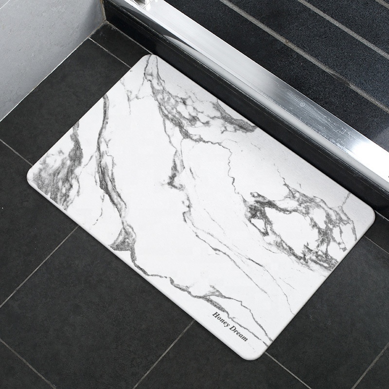 Non Slip Quick Dry Diatomaceous Ooze Mat Bathroom Hard Diatomite Bath Mat Stone Diatom Mud Floor Mat