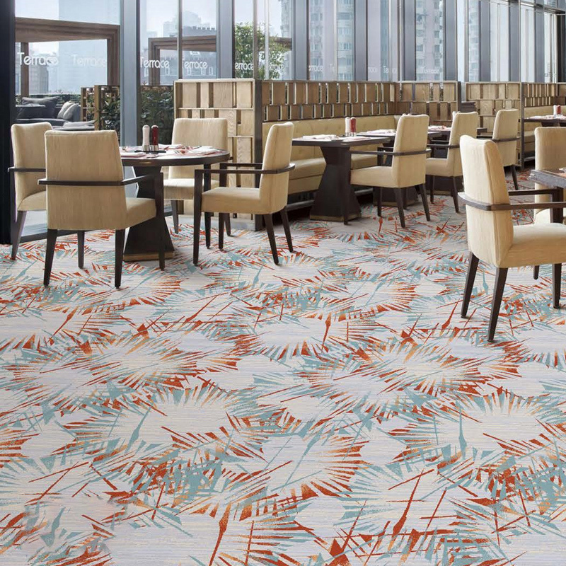 Nylon Material Axminster Carpet Luxury Hotel Flooring Printing Customized Design Hotel Room Carpet For 5 Star